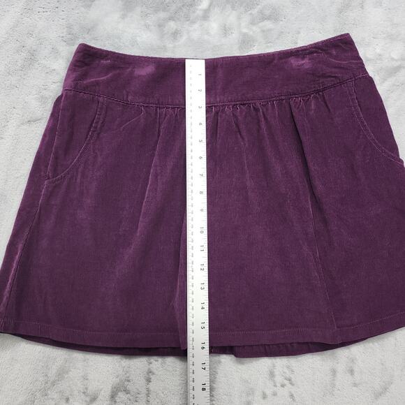 Old Navy Skirt Womens 10 Purple Corduroy Pleated A-Line Mini‎ Stretch Preppy - Picture 7 of 8
